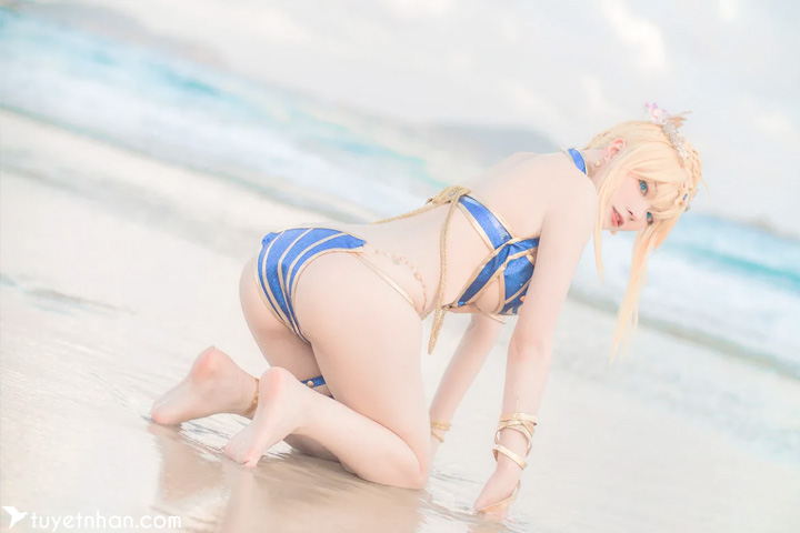 cosplay-白枪泳装-artoria-pendragon-sexy-bikini