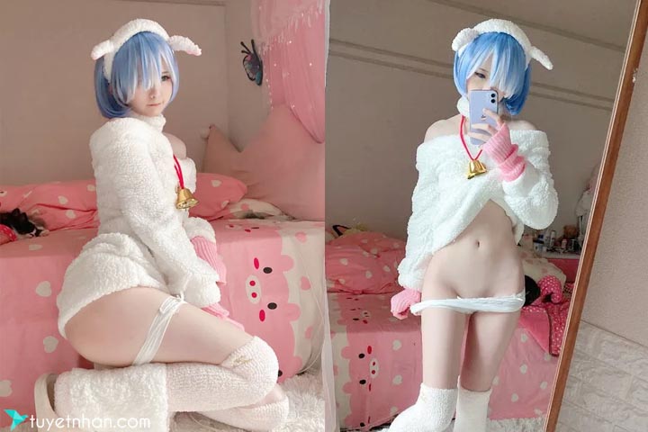 Xidaidai Misa 習呆呆 – Cosplay Rem of Re:Zero in white Dressed