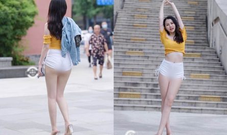 anh-gai-xinh-quan-short-giao-mua-trung-quoc