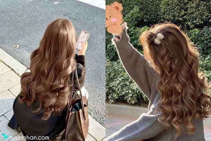 Kiểu tóc nâu hạt dẻ cho gái xinh cực kỳ cuốn hút